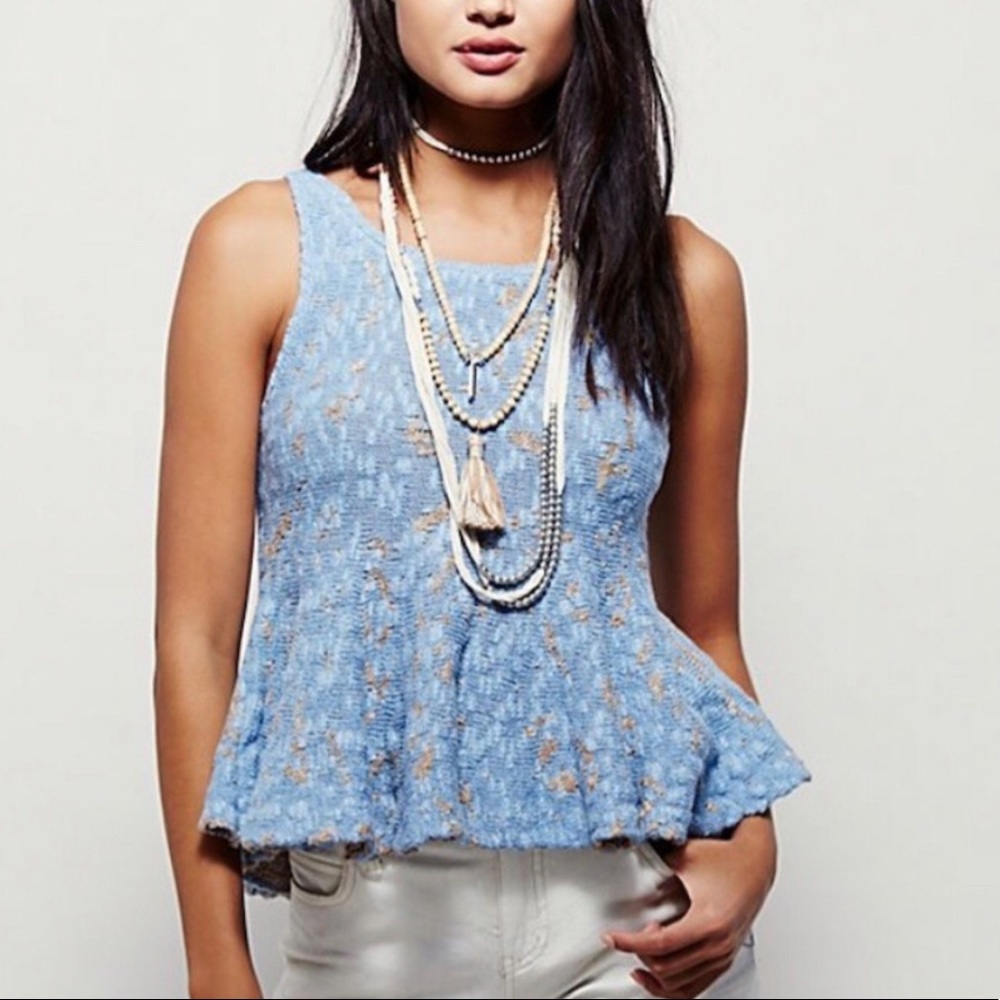 Free People Side By Side Peplum Tank